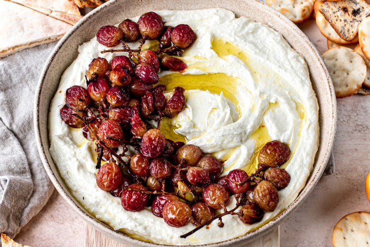 Whipped Feta Dip with Roasted Grapes